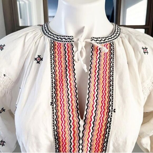 Marine Layer Peyton Mini Dress Size Small Embroidered Belted - Picture 6 of 11